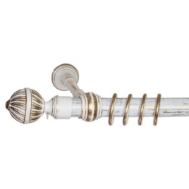 Карниз 28мм "Византия" 2ряд. 1,8м белый золото - патина