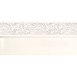 Карниз "Галант" с пов. (Жасмин) 2-х пол. 1,6м белый с серебром
