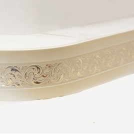 Карниз "Галант" с пов. (Милана) 3-х пол. 3,0м белый с серебром