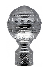Наконечник d16 "Люксор" серебро глянец ( 2шт) фото 1